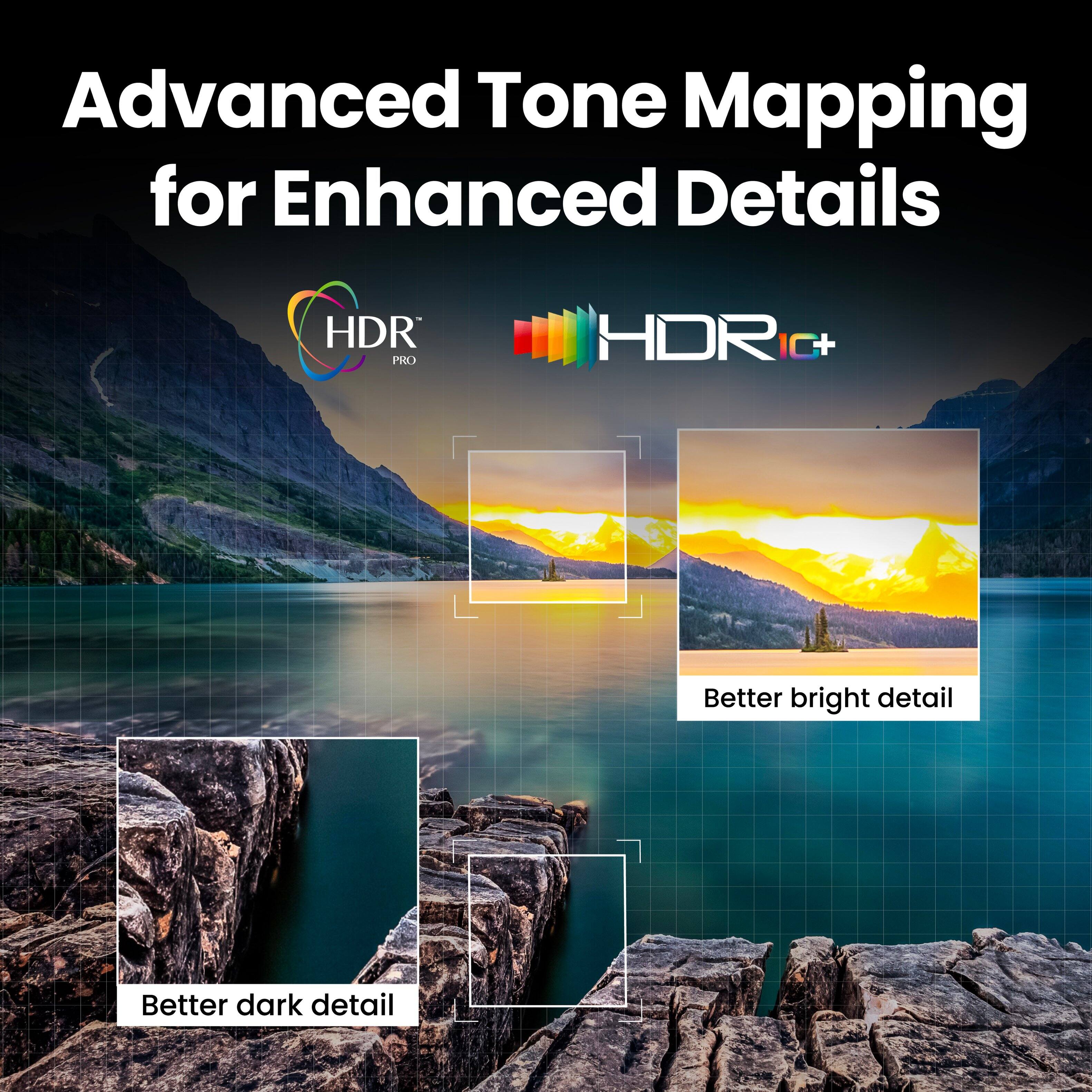 Advanced Tone Mapping for Enhanced Details

HDR PRO
HDR IC+

Better bright detail
Better dark detail
