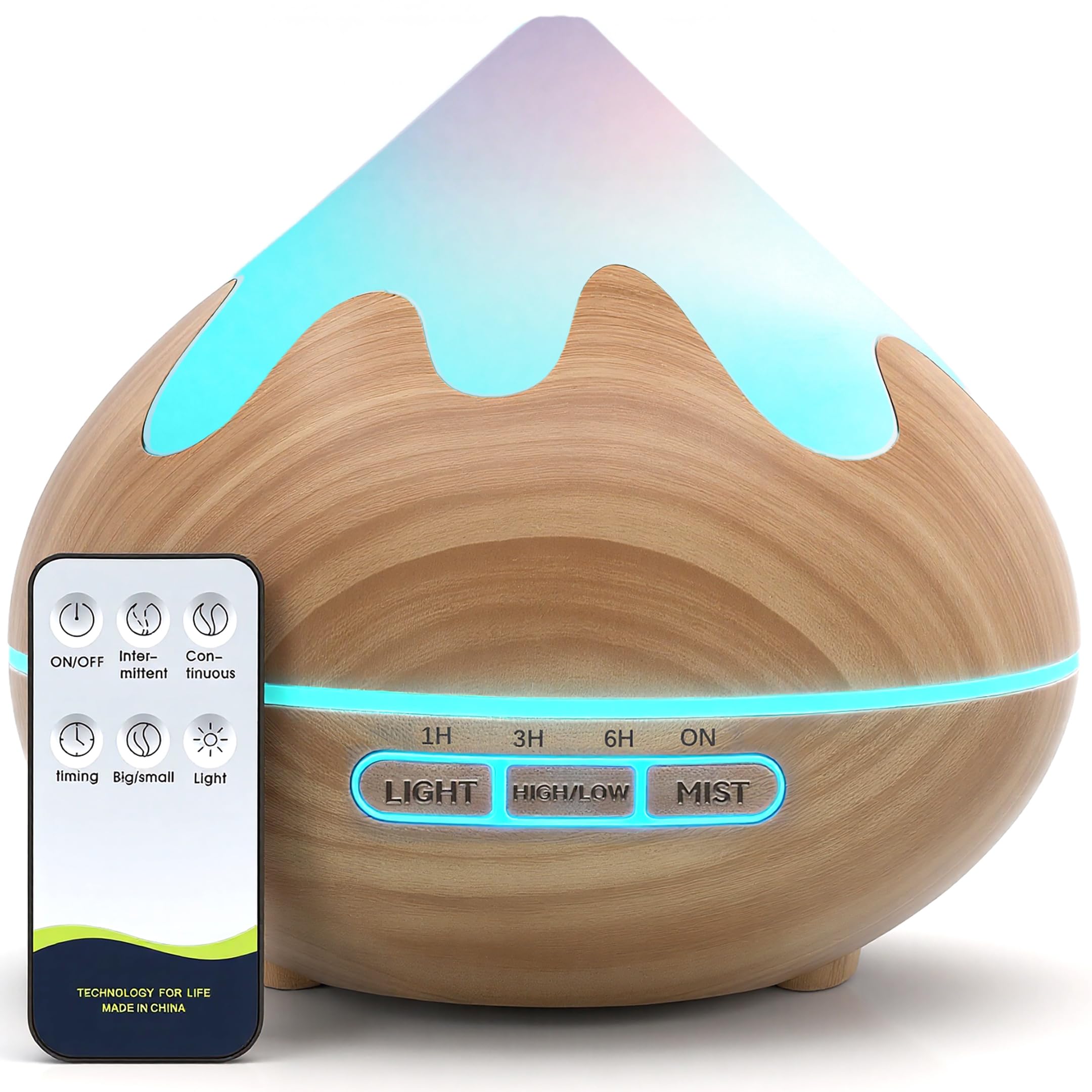 Stylel Star - 500ml Diffuser with Ultrasonic, Remote Control, LED Lights, Large Capacity - Home Machine Diffusers