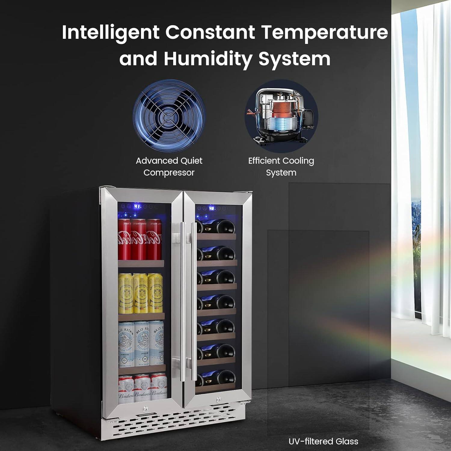 Intelligent Constant Temperature and Humidity System

- Advanced Quiet Compressor
- Efficient Cooling System
- UV-filtered Glass