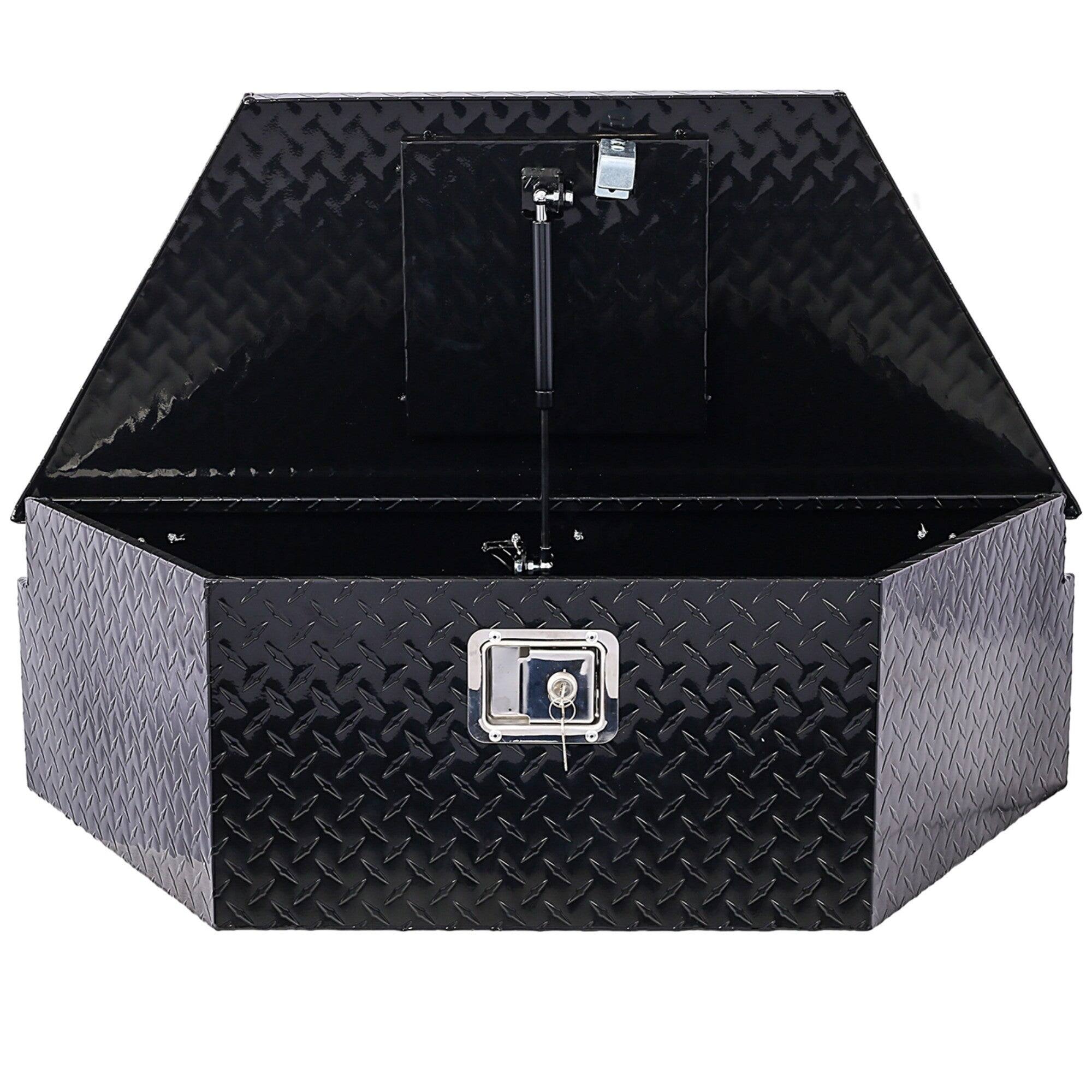 Alt View 1. Boyel Living - Black 39x16.5x11.8-Inch Aluminum Heavy-Duty Truck Bed Underbody Tool Box.