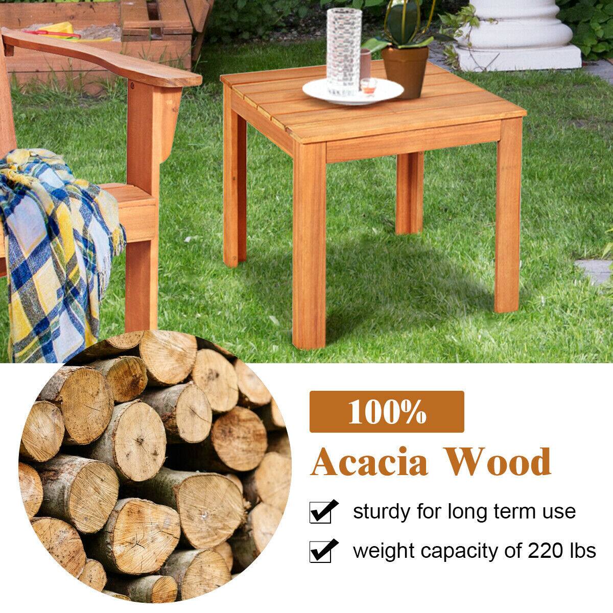 100% Acacia Wood
sturdy for long term use
weight capacity of 220 lbs