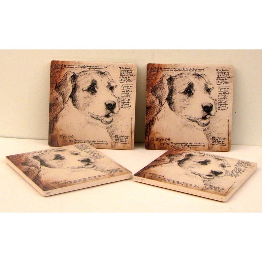 BreeBe - Jack Russell Terrier Coasters Set of 4 - Multicolor