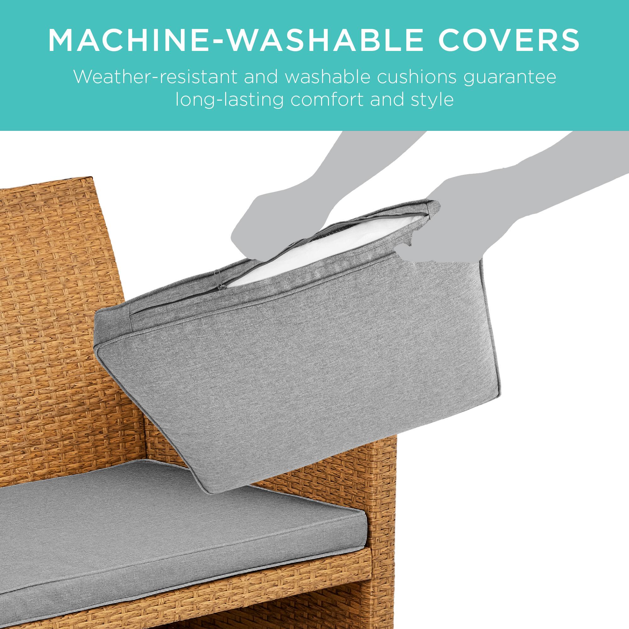 MACHINE-WASHABLE COVERS

Weather-resistant and washable cushions guarantee long-lasting comfort and style