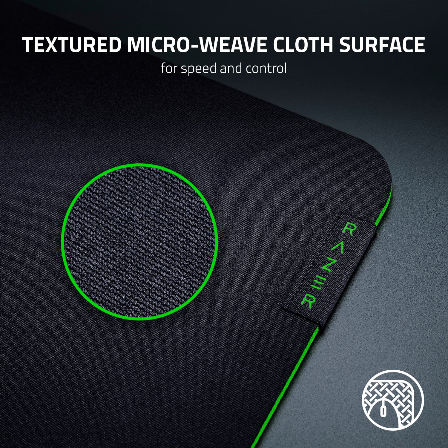 Textured Micro-Weave Cloth Surface for Speed and Control Razer O