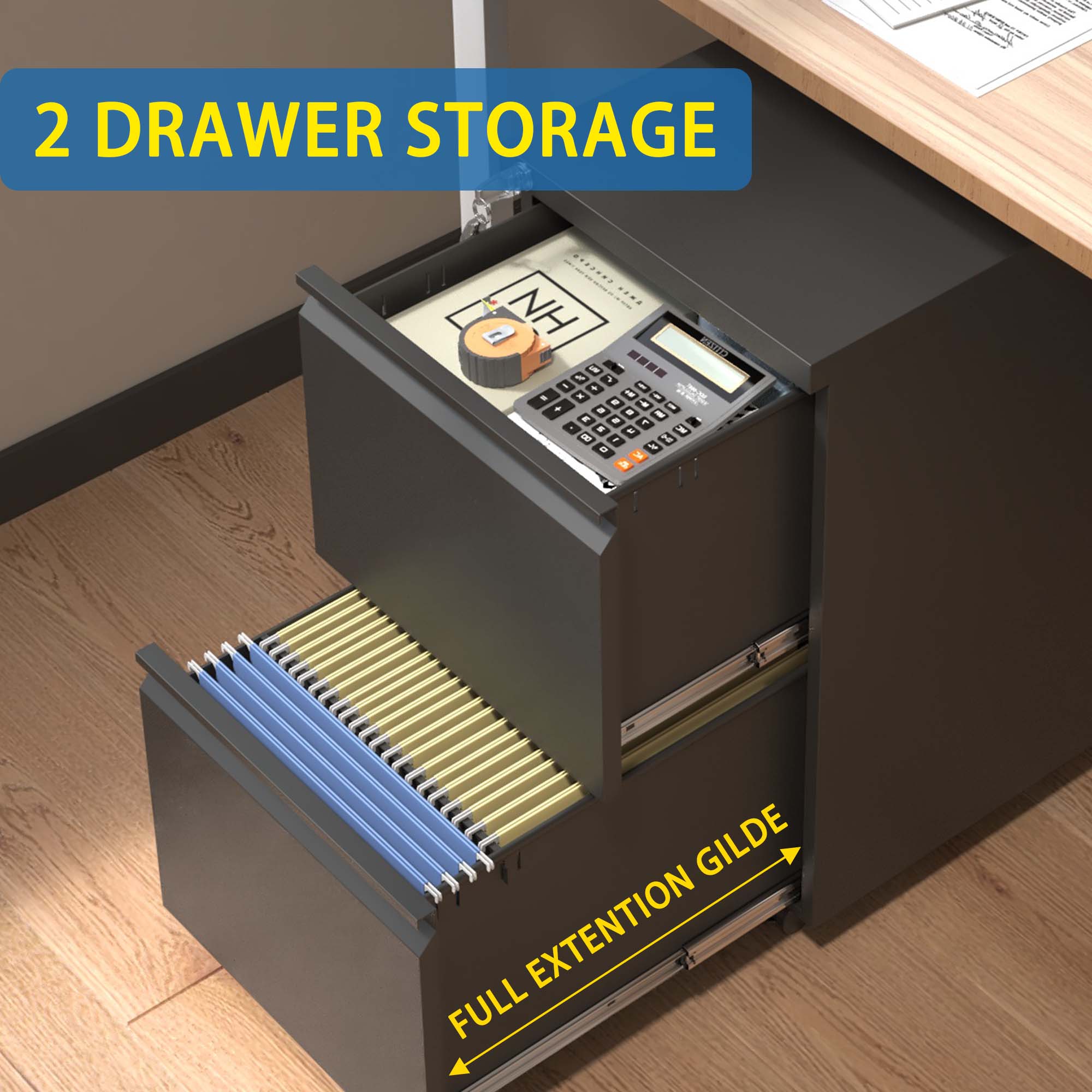 2 Drawer Storage

Full Extension Glide