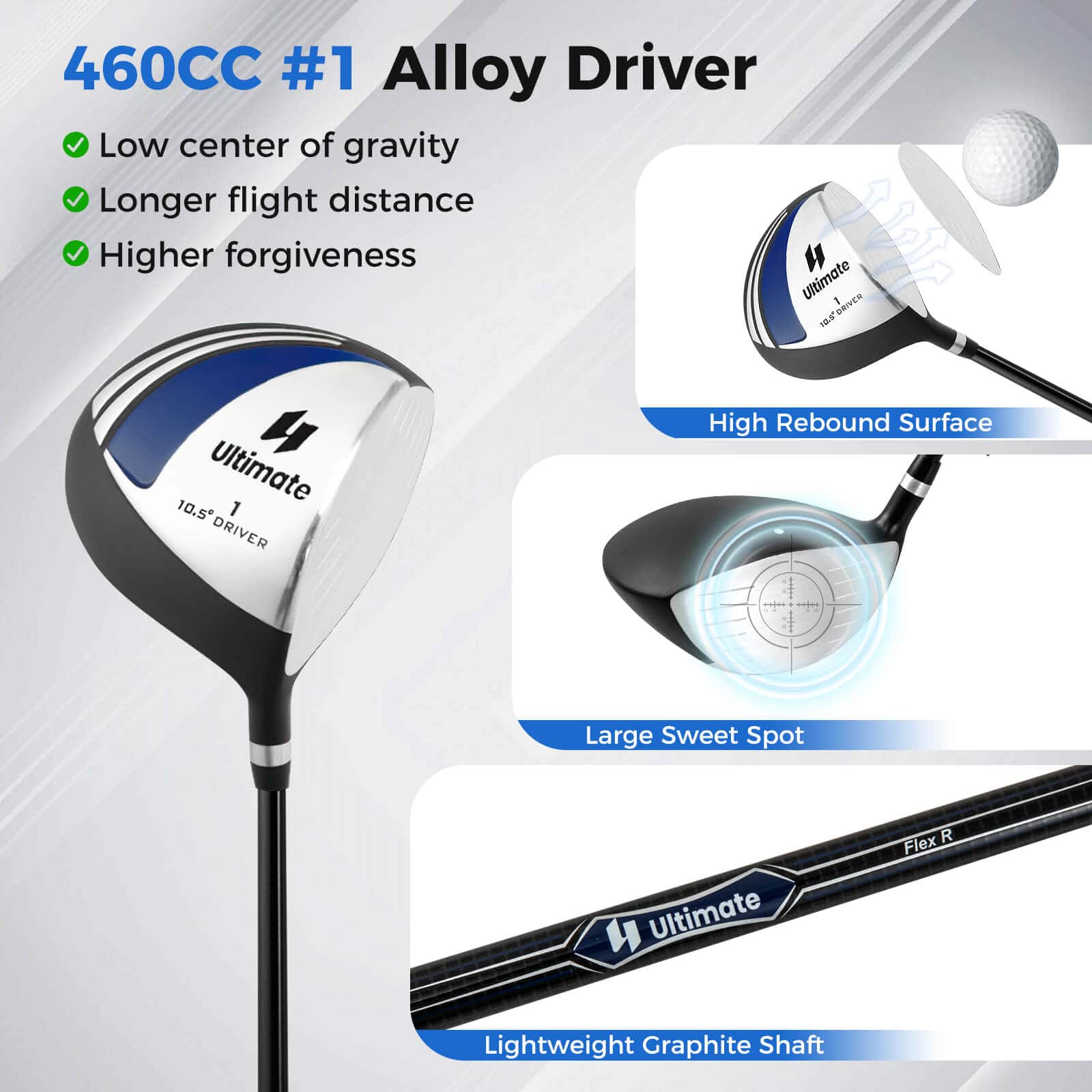 C-C-B MAY CLUB セット Costway Men's Complete Golf Clubs Package Set 10 Pieces