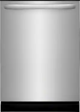 Front. Frigidaire - 24" Top Control Built-In Plastic Tub Dishwasher with MaxDry, 52 dBA - Stainless steel.