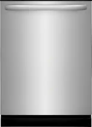 Front. Frigidaire - 24" Top Control Built-In Plastic Tub Dishwasher with MaxDry, 52 dBA - Stainless steel.