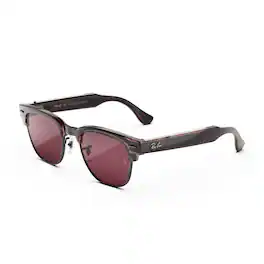 Ray-Ban Meta - Audio Clubmaster - Audio Only AI Glasses - Transitions Ruby - Transparent Orchid