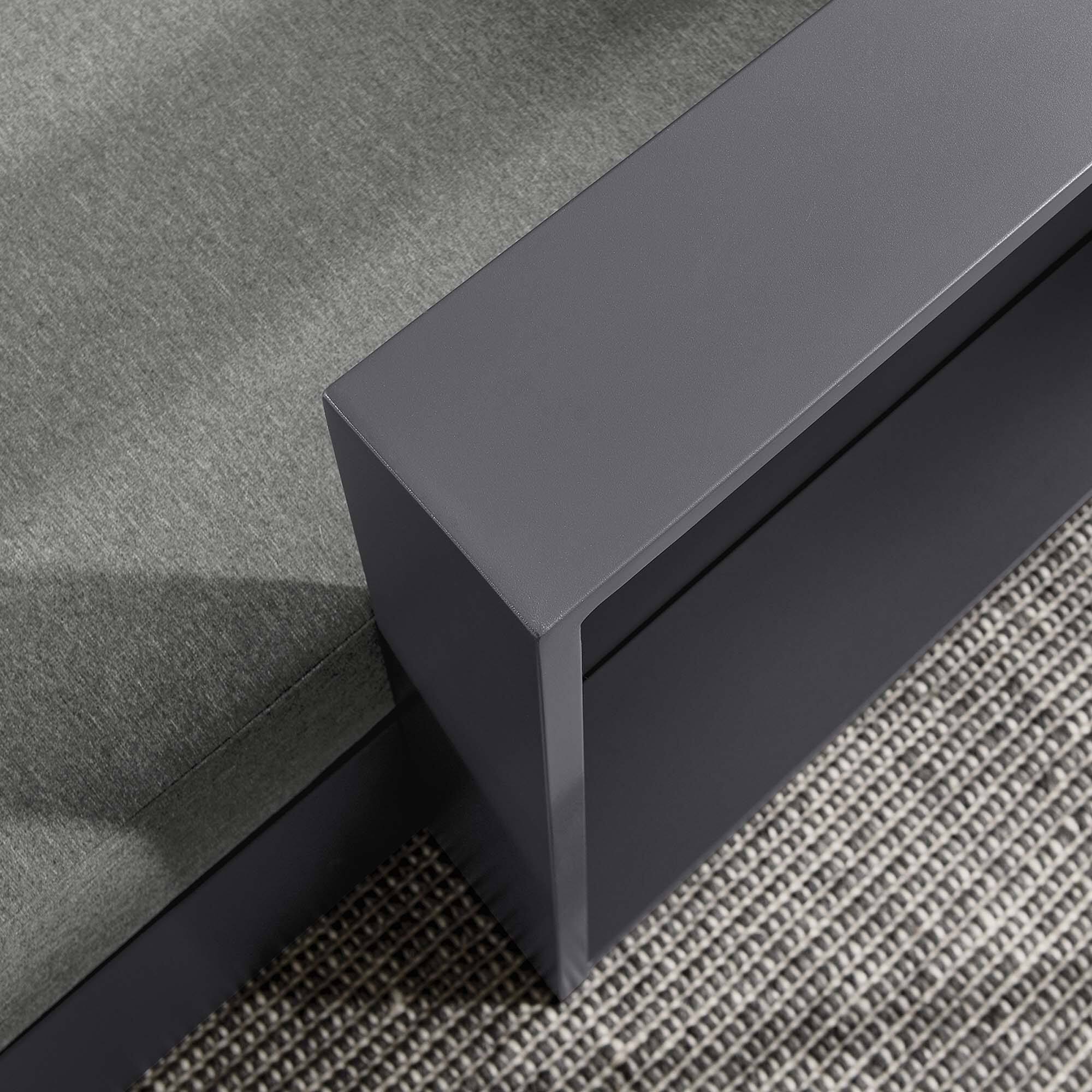 Alt View 2. Modway - Tahoe Outdoor Patio Powder-Coated Aluminum Modular Right-Facing Chaise Lounge by Modway - Gray Charcoal.