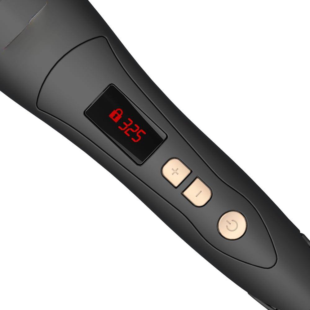 Alt View 3. Live At Space - 2 In 1 Hair Iron Professional Straightener& Curler Ceramic 1.25 Inch Curling 275-425℉ Adjustable Temperature - Default.