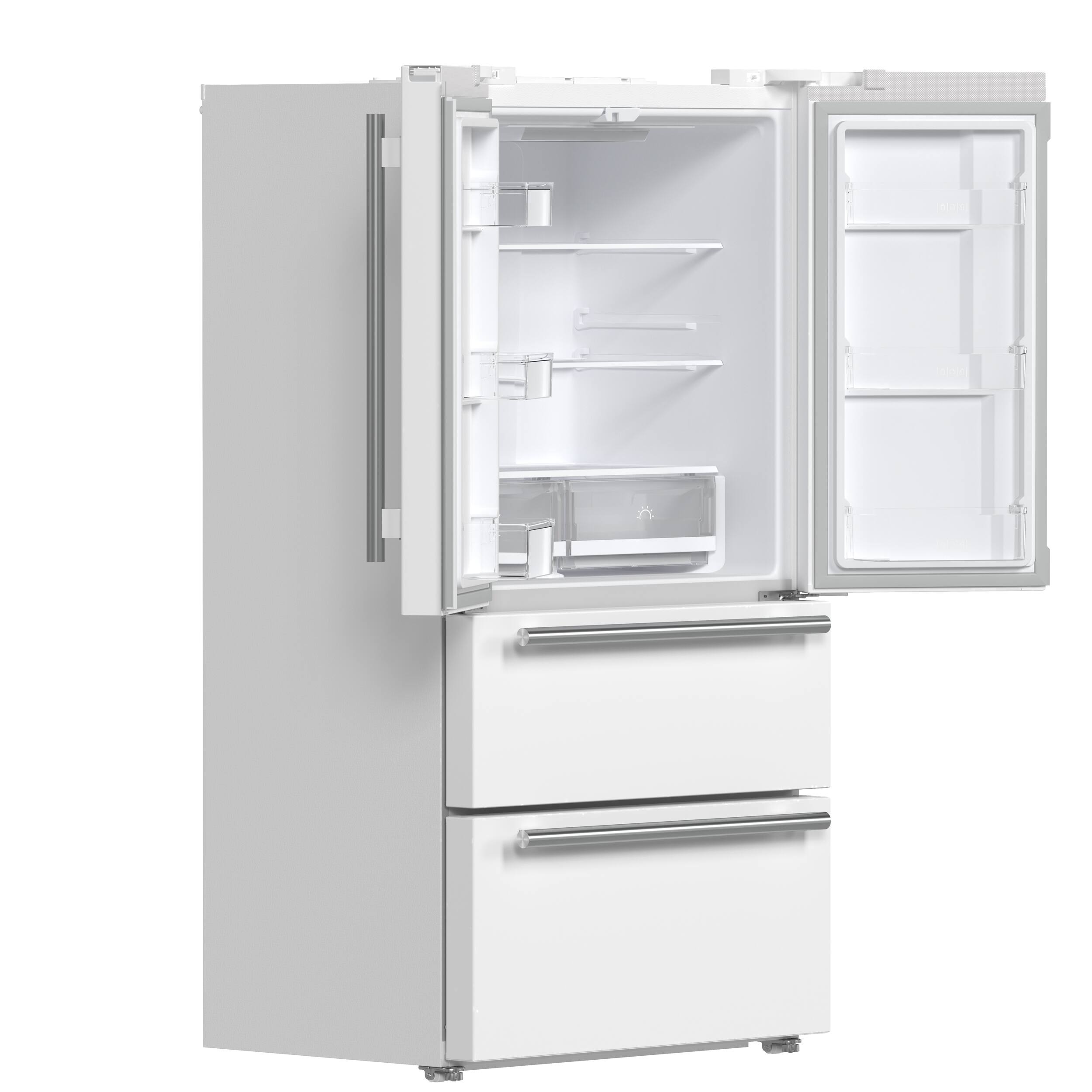 Alt View 5. Forno Appliances - Moena Espresso 19.2 Cu. Ft. Freestanding Refrigerator with French Doors and Automatic Ice Maker - White.