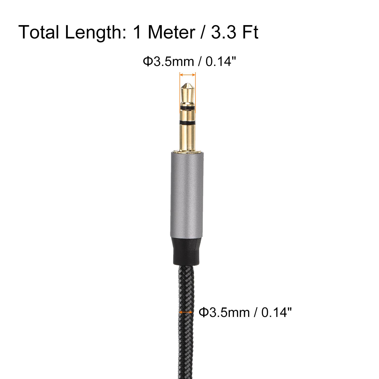 Total Length: 1 Meter / 3.3 Ft

Φ3.5mm / 0.14"

Φ3.5mm / 0.14"