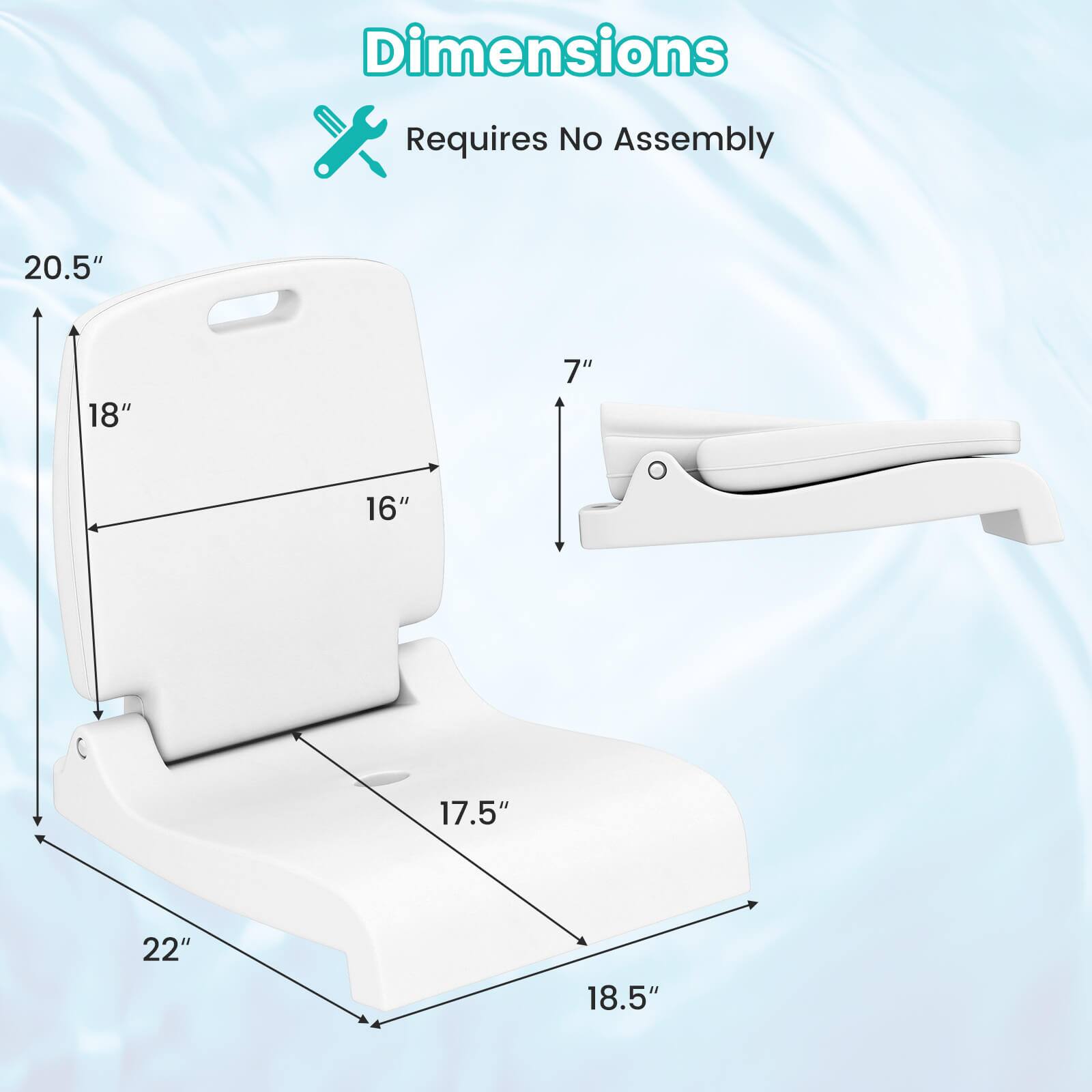 Dimensions  
Requires No Assembly  

20.5"  
18"  
7"  
16"  
17.5"  
22"  
18.5"