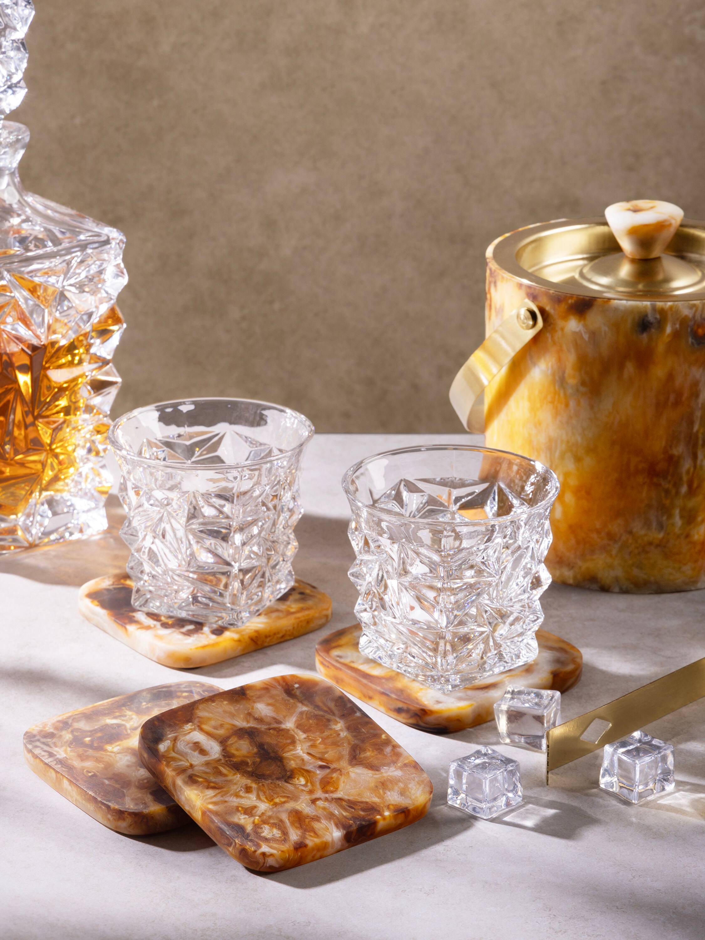 Left. GAURI KOHLI - Kampai Coasters - Shades of brown.