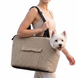 PawsPik - TinyTrek Plush Dog & Cat Carrier Bag - Roasted Walnut Brown