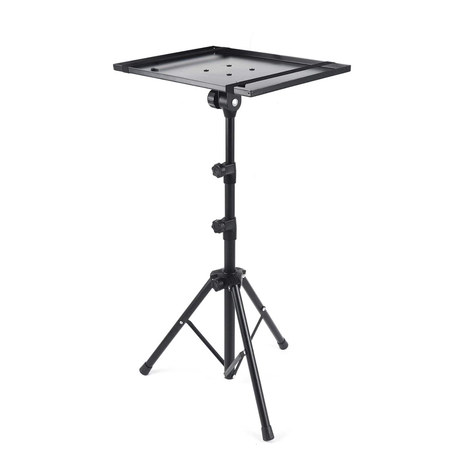 Stock Preferred - Adjustable Mobile Projector Floor Stand Laptop Holder with Tray - Black