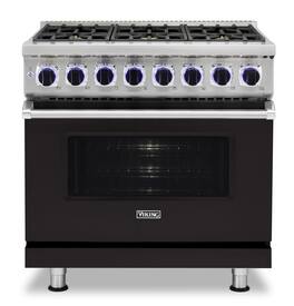 Viking - 36"W./24"D. Dual Fuel Sealed Burner Range-6 Burners-LP - Onyx