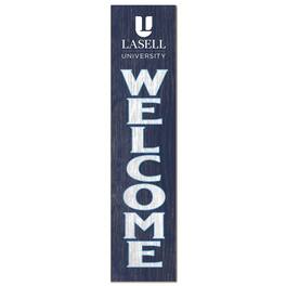 Jardine - Lasell Lasers 12'' x 48'' Welcome Outdoor Leaner - Navy