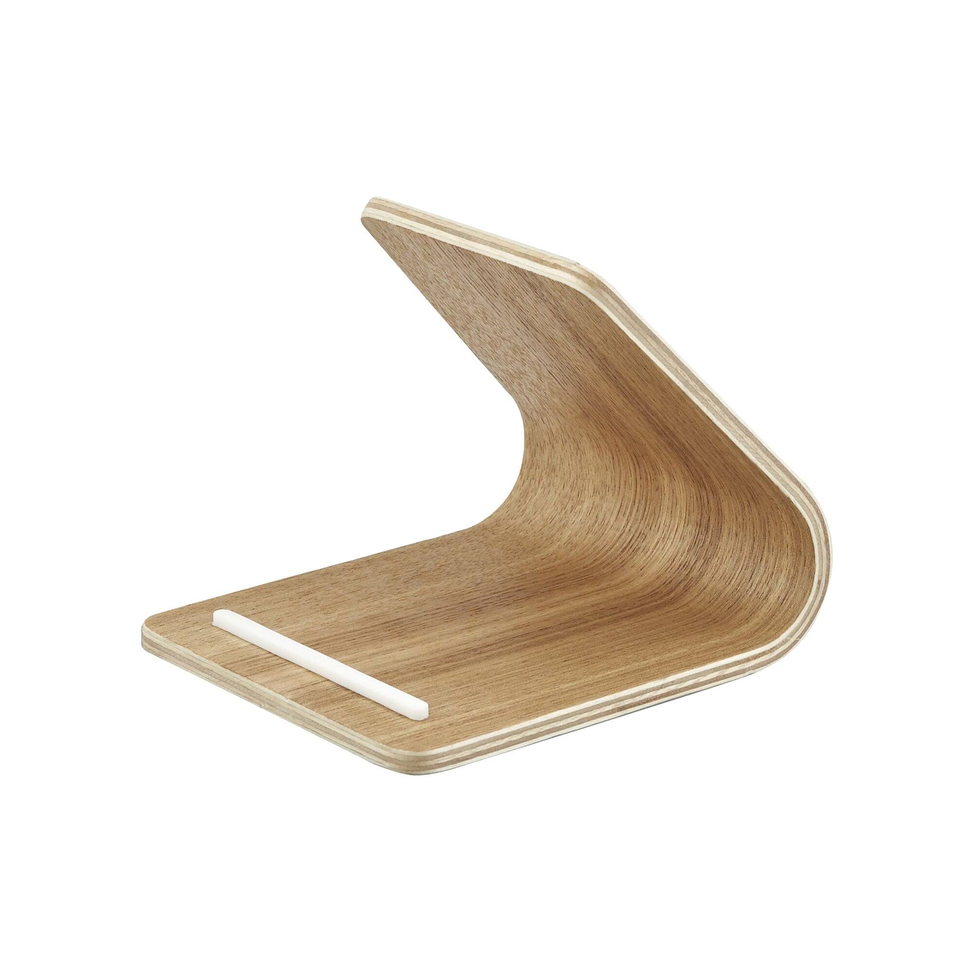 Back. Yamazaki Home - Tablet Stand - Wood - Walnut.