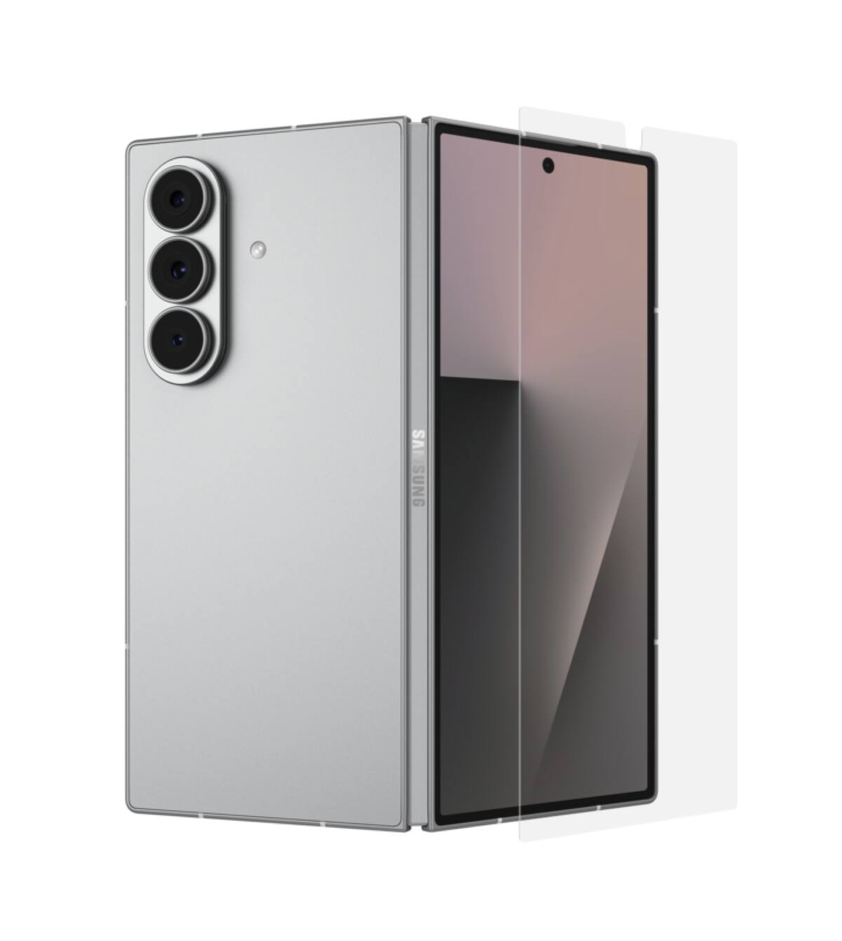 Alt View 2. Belkin - ScreenForce InvisiGlass Treated Screen Protector for Samsung Galaxy Z Fold 7 - Clear.