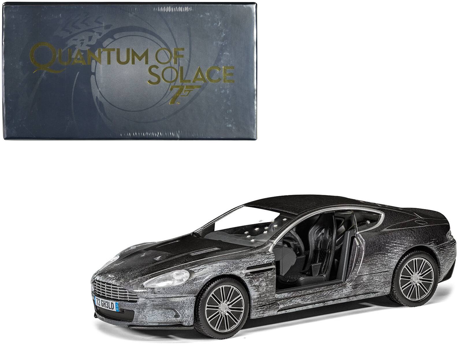 Corgi – Aston Martin DBS (Damaged Version) James Bond 007 Quantum of Solace (2008) Movie Diecast Model Car – Gray Metallic