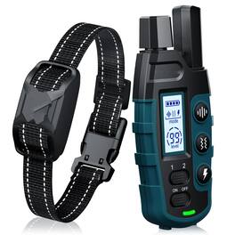 GlowWise - 3300FT Remote Dog Training Collar, Beep/Vibration/Safe Shock(1-99), Rechargeable & Waterproof for 5-120lbs Dogs - Black