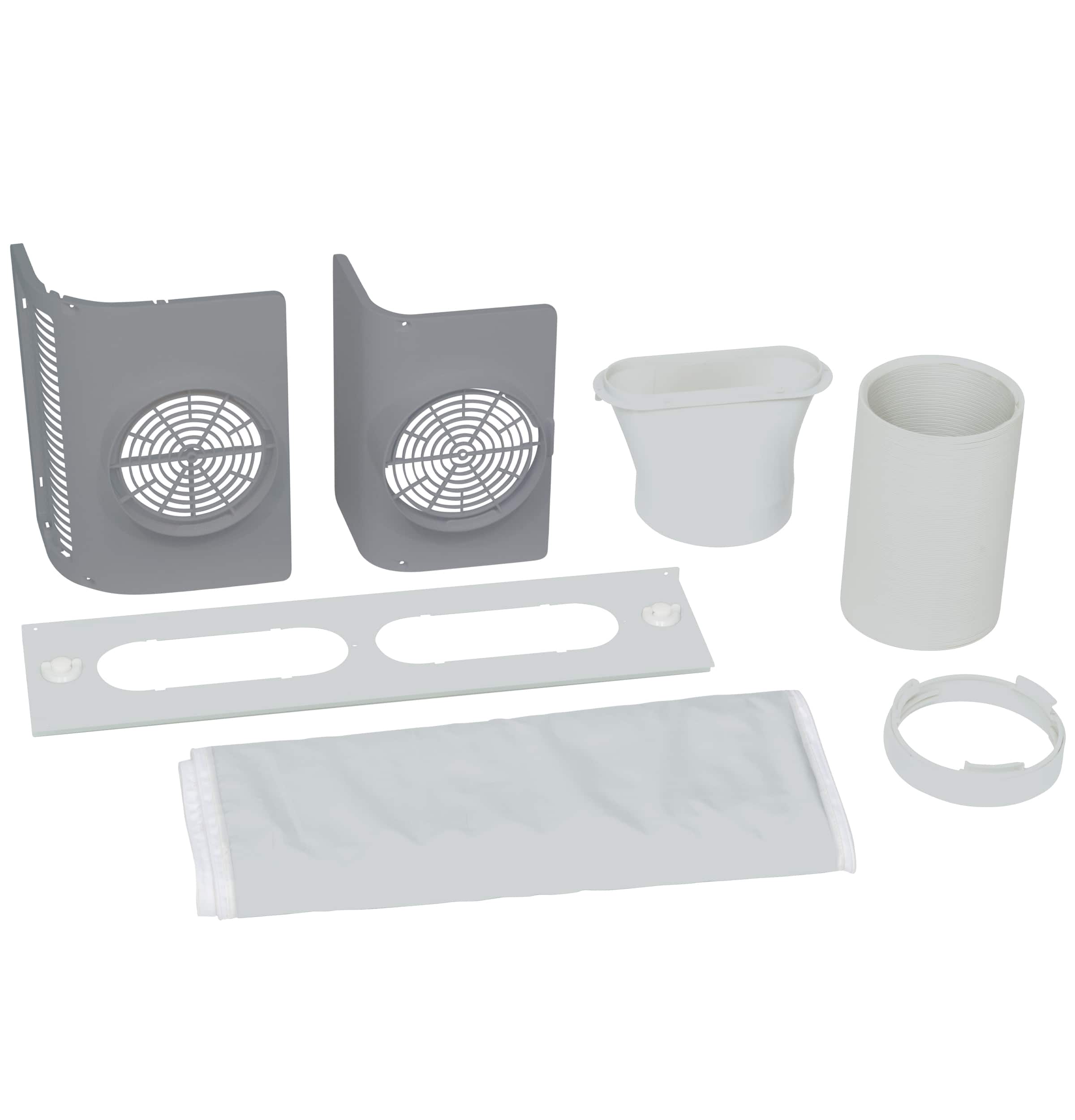 Front. GE - Dual Hose Conversion Kit for Select Portable Air Conditioners - Gray.