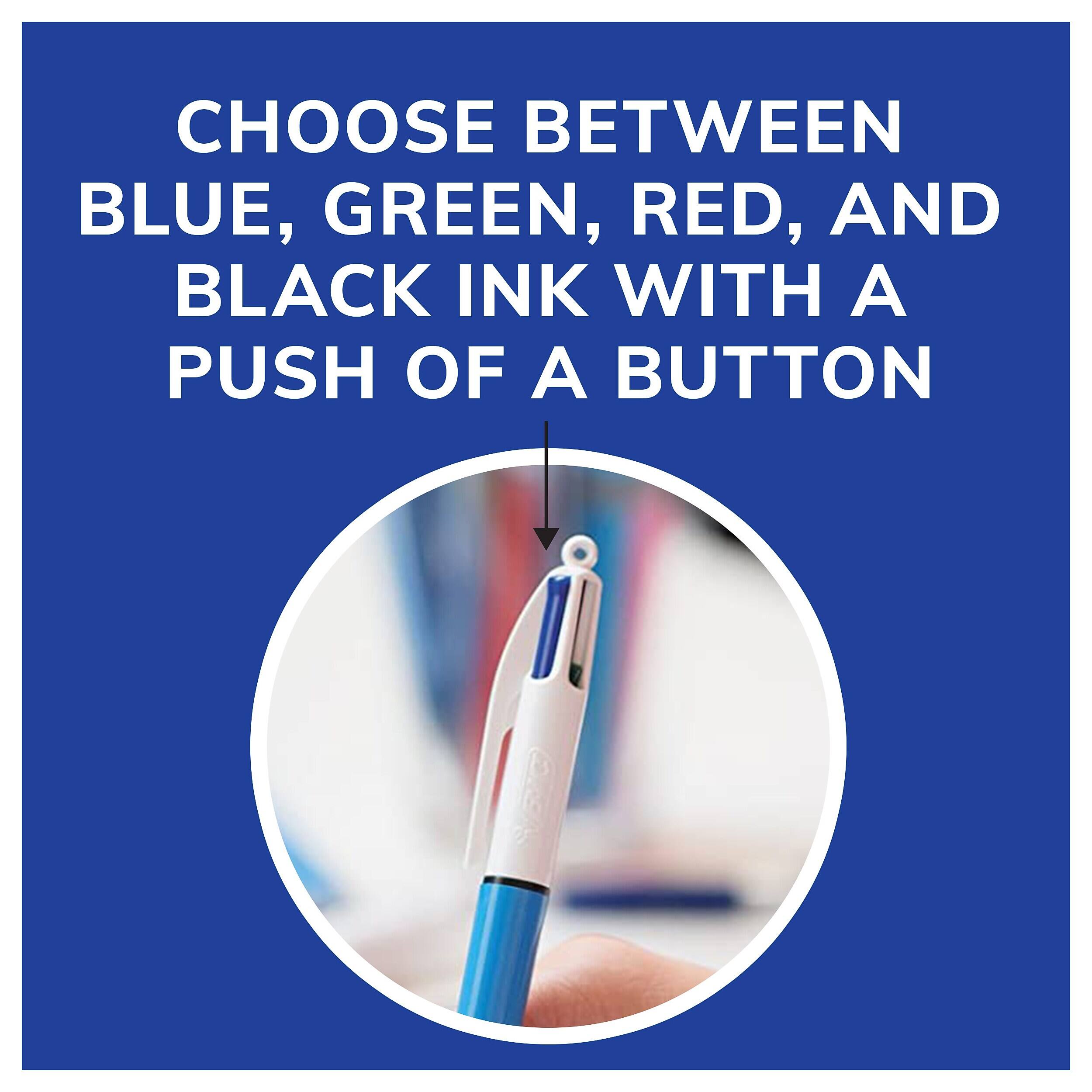 CHOOSE BETWEEN BLUE, GREEN, RED, AND BLACK INK WITH A PUSH OF A BUTTON