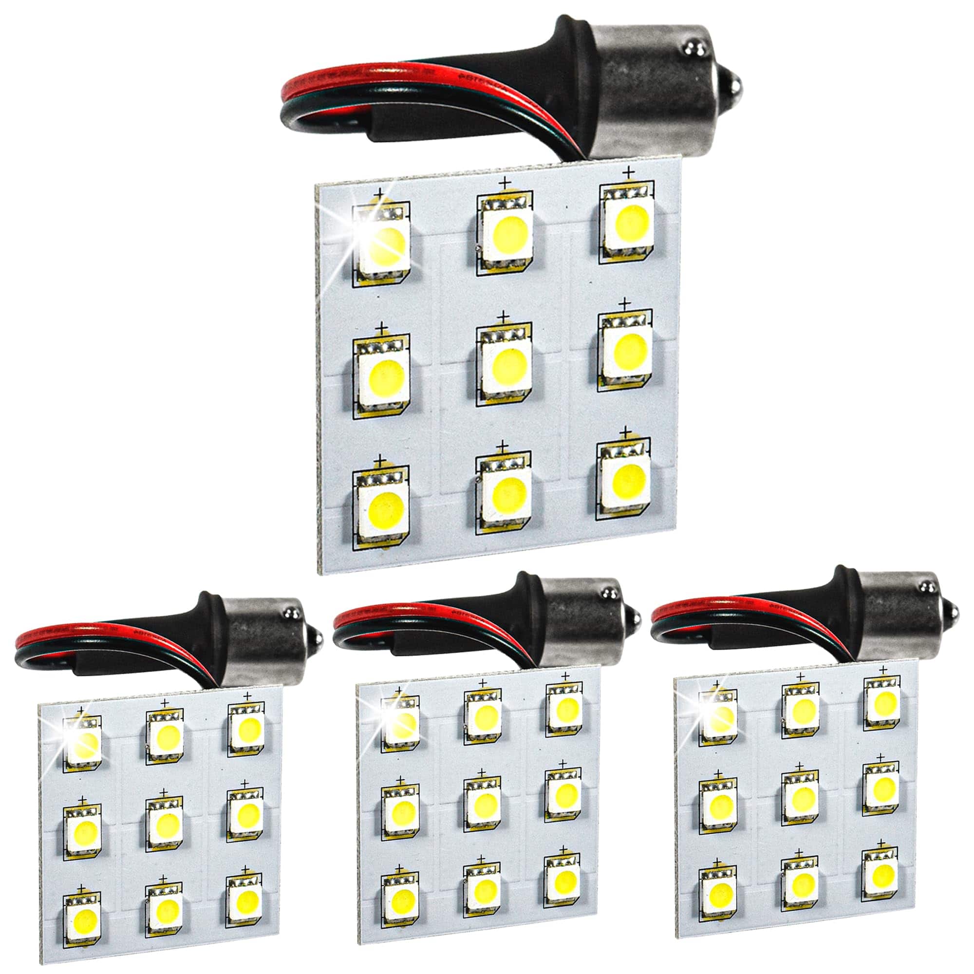 HQRP - BA15s LED Bulb 4-Pack 9 SMD 5050 Cool White 6000K 10-30 V DC Replacement #93 #1141 #1156 price history on PriceWatchPro