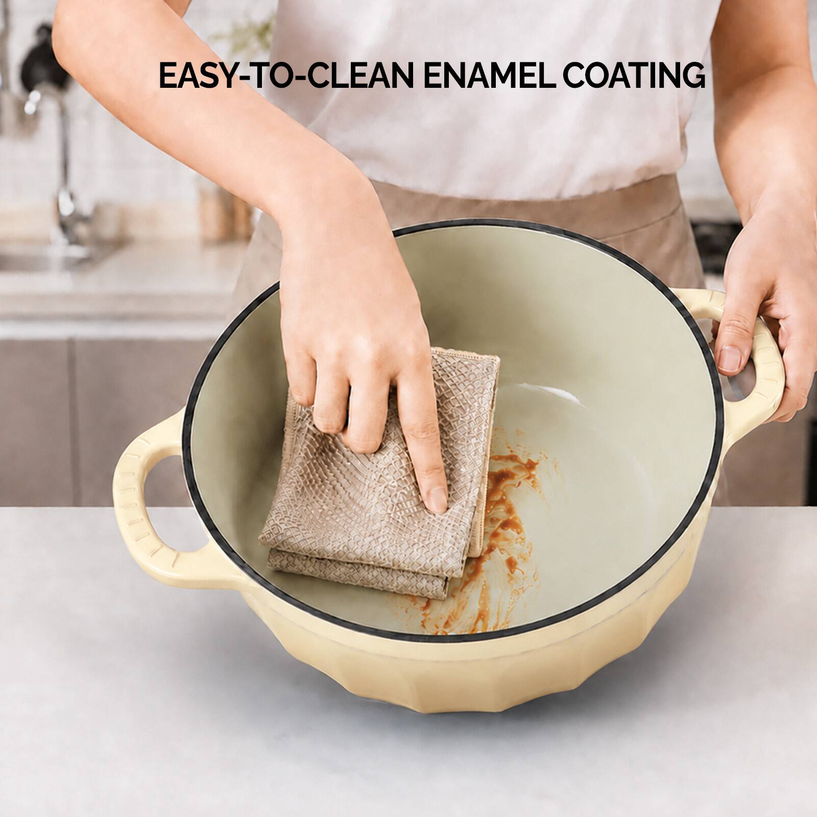EASY-TO-CLEAN ENAMEL COATING