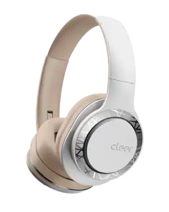 Front. Cleer - Cleer Enduro 100 Bluetooth Headphones – 100Hr Play, Deep Bass, Dual-Mic, Foldable, Hi-Res Audio, Sand - Sand.