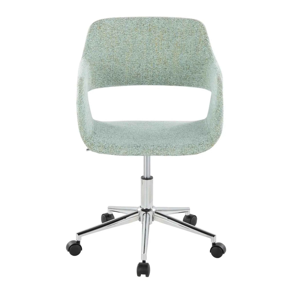 Alt View 1. LumiSource - Margarite Contemporary Task Chair In Chrome Metal Green - Green.