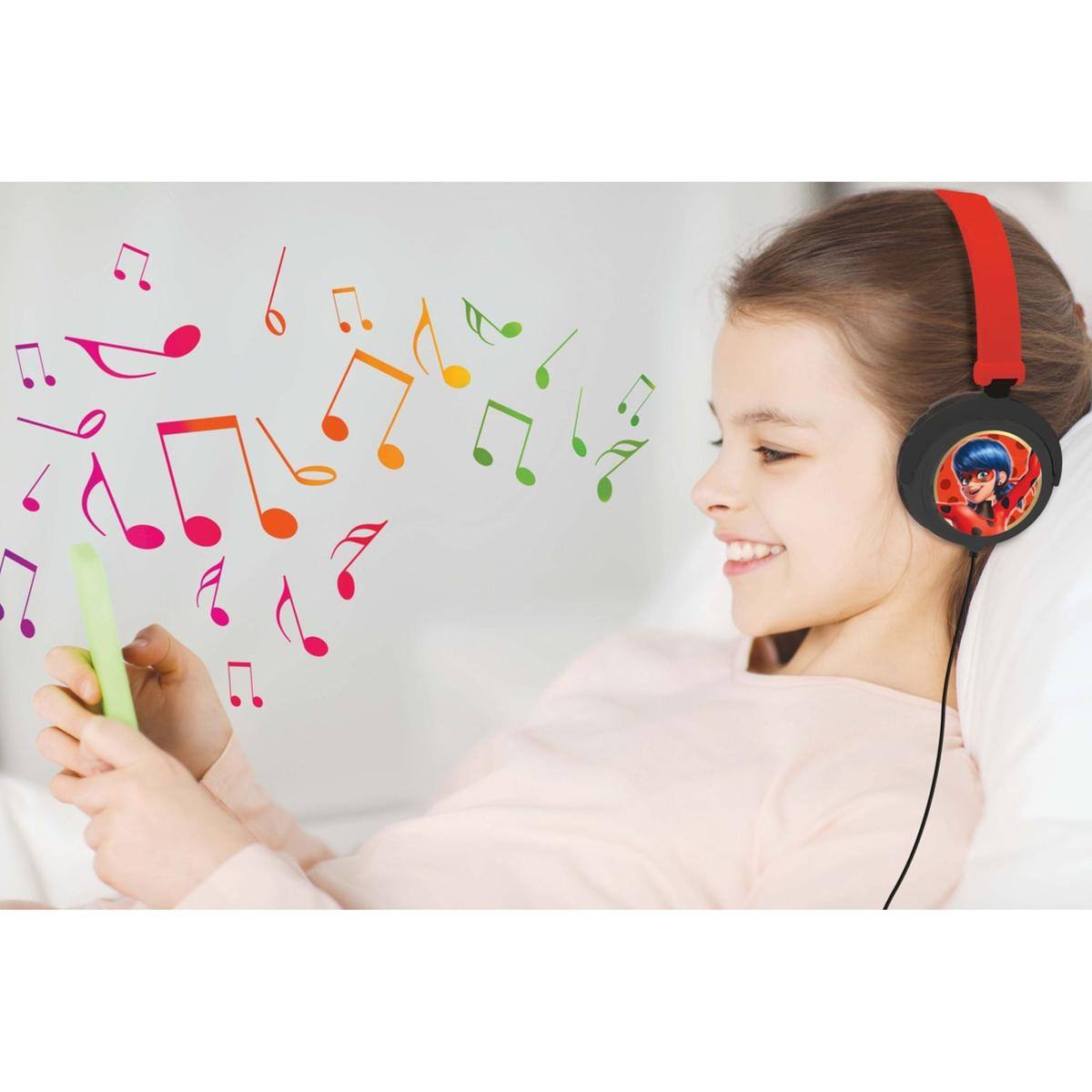 Alt View 4. Lexibook - Miraculous Stereo Wired Foldable Headphone with safe volume limitation.