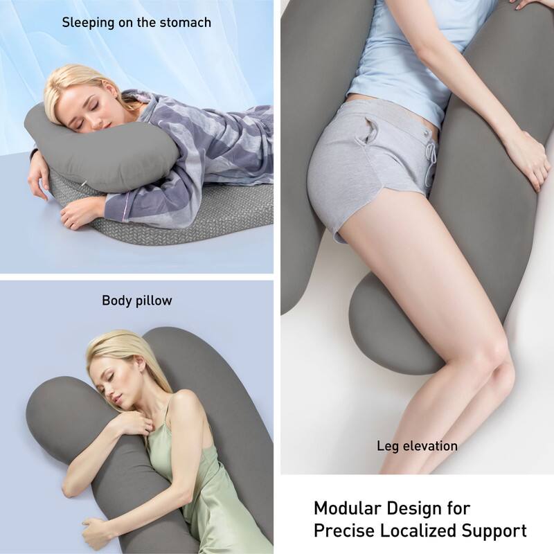 Sleeping on the stomach  
Body pillow  
Leg elevation  
Modular Design for Precise Localized Support