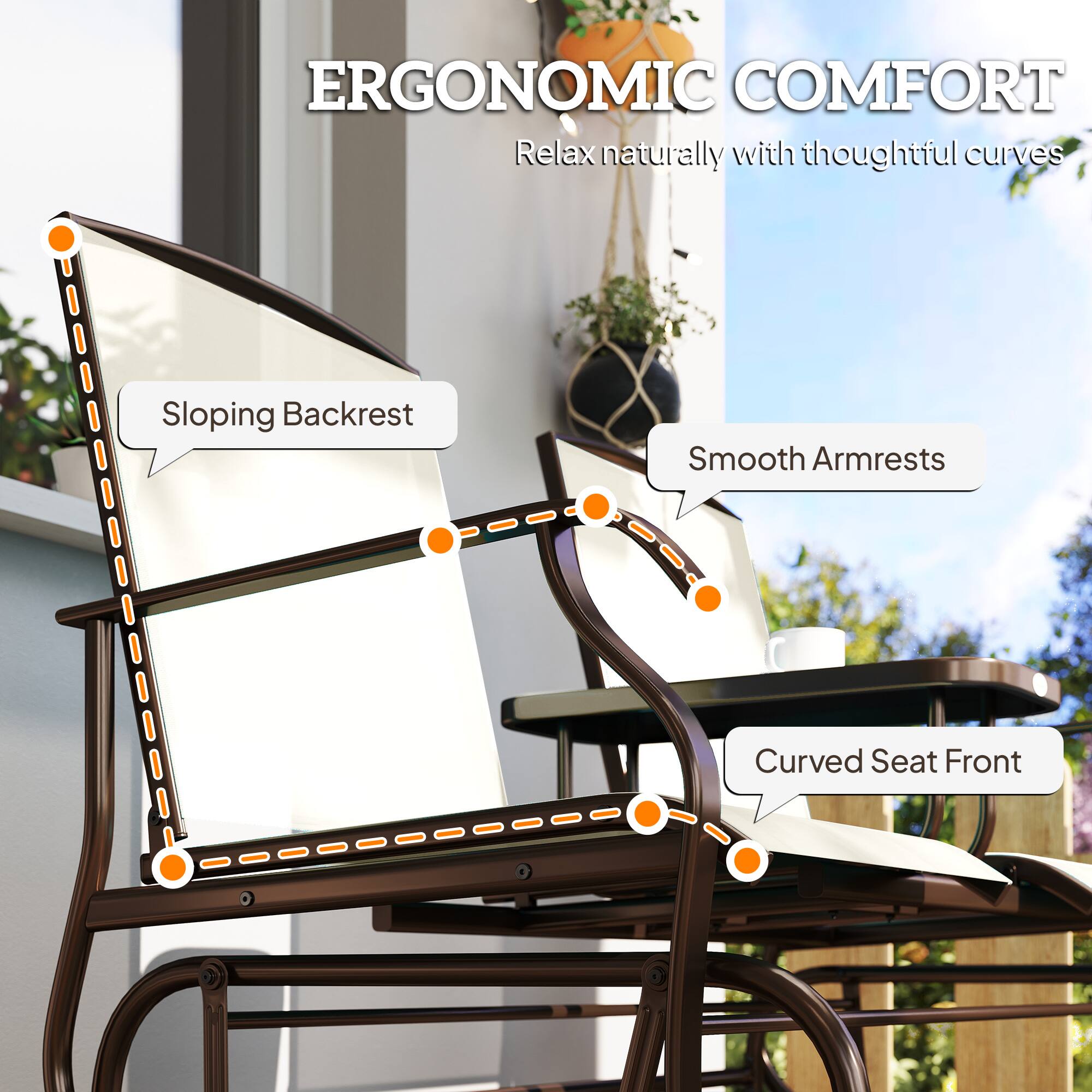 ERGONOMIC COMFORT  
Relax naturally with thoughtful curves

- Sloping Backrest
- Smooth Armrests
- Curved Seat Front