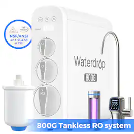 Waterdrop - G3P800 Reverse Osmosis System Extra WD-PMT Water Filter - White