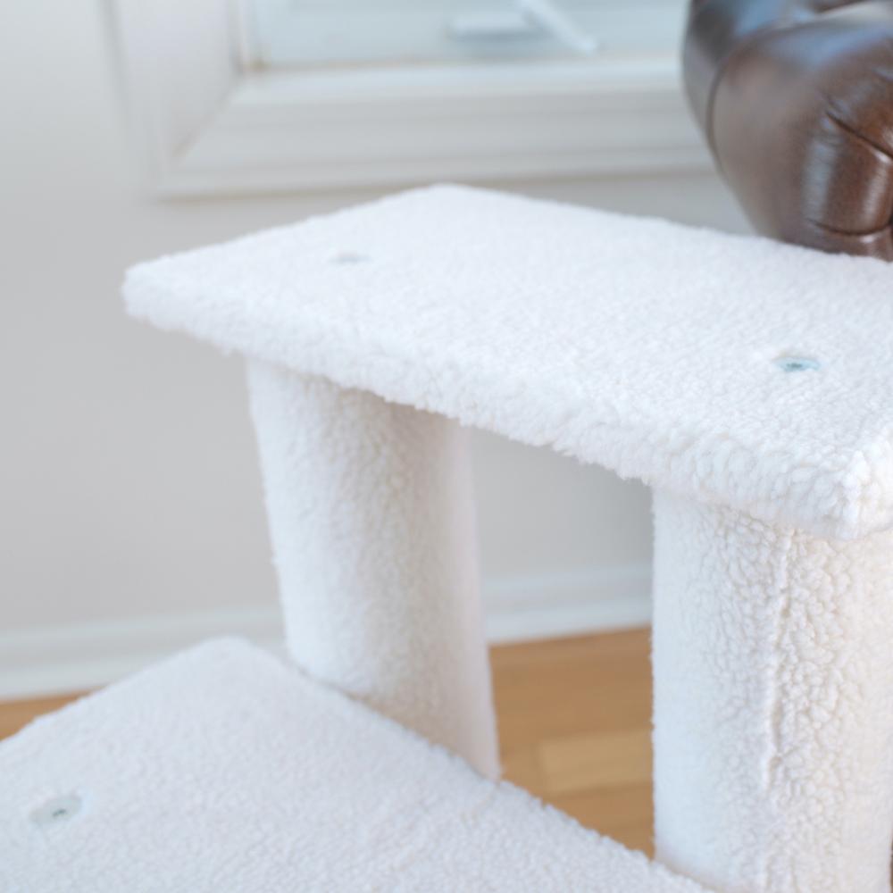 Alt View 2. Armarkat - 3 Step Real Wood Cat Step Stairs Ramp 25 Height Dogs Climber And Kitten Steps - Beige.