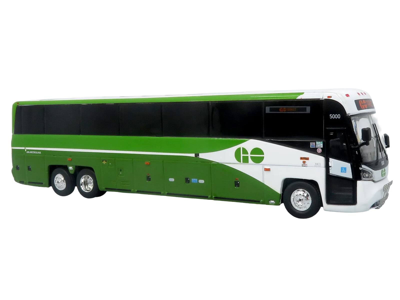 "MCI D4520 Commuter Coach Bus ""GO Transit"" Green and White 1/87 (HO) Scale Diecast Model by Iconic Replicas" price history on PriceWatchPro