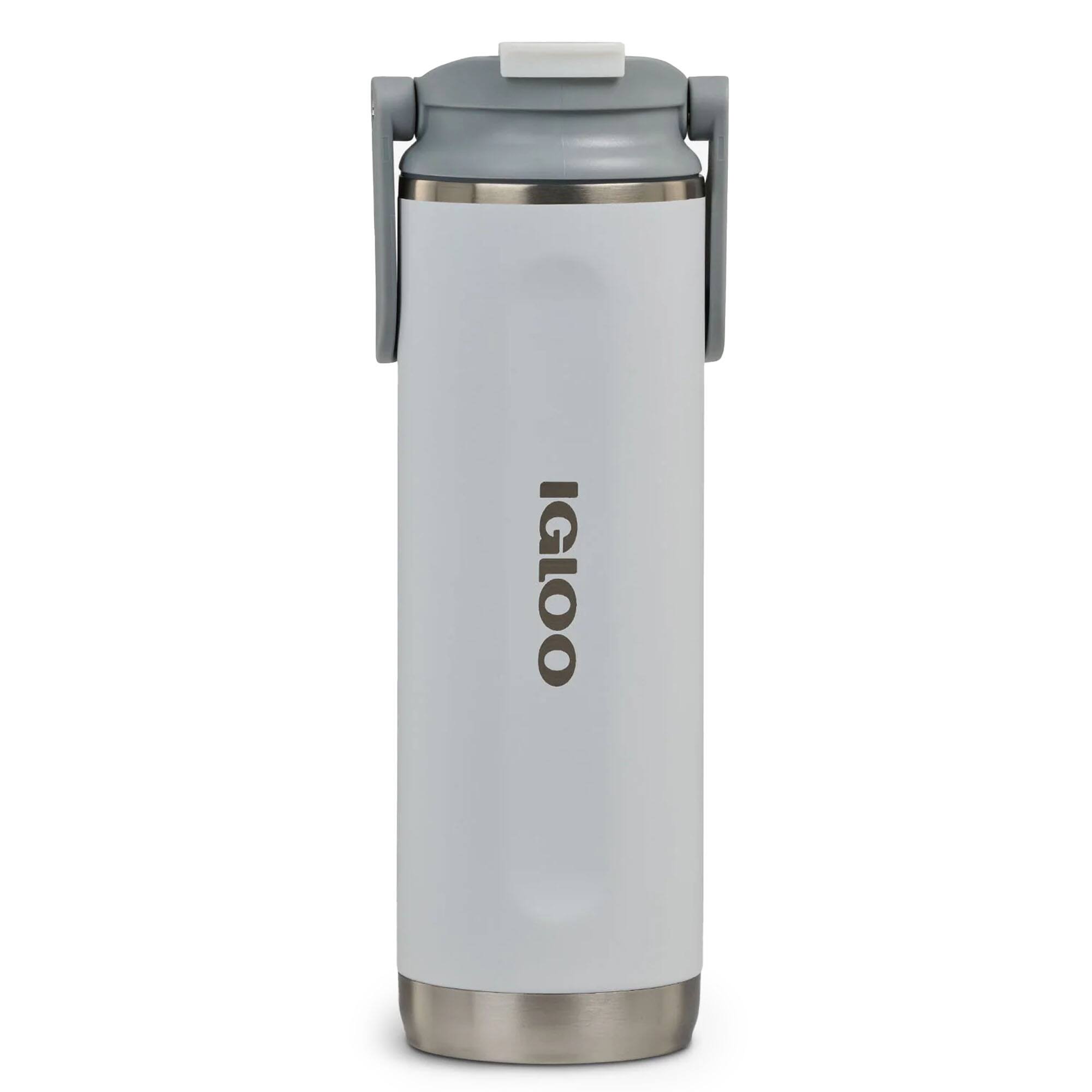 Front. Igloo - IGLOO 20 oz. Flip ‘n’ Sip Tumbler, White - White.