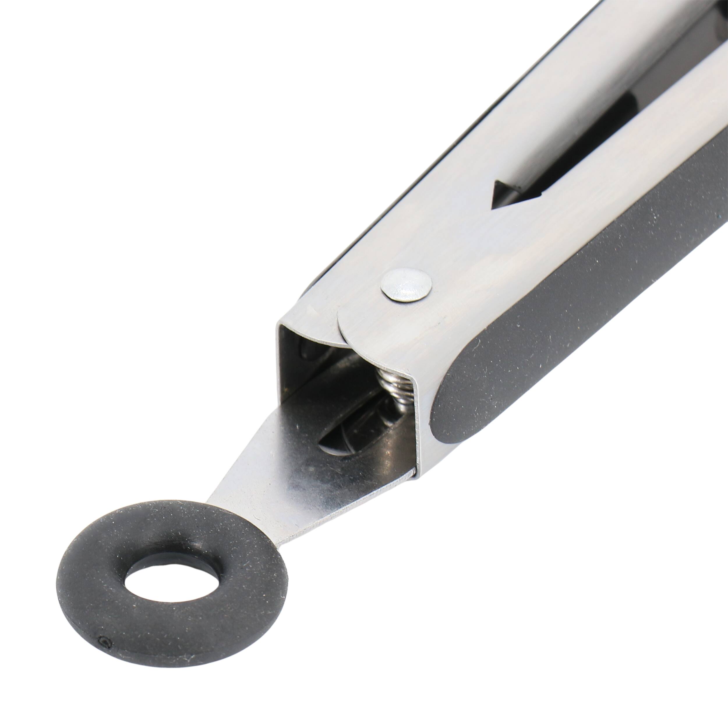 Alt View 5. Oster - Oster Baldwyn 3 Piece Stainless Steel Kitchen Tongs Set in Black - Black.