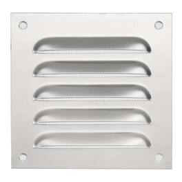 Unique Bargains - 5"x5" Stainless Steel Vent Cover, Screen Air Grille Ventilation Cover HVAC Louvered Grill Built-in Mesh for Home - Silver