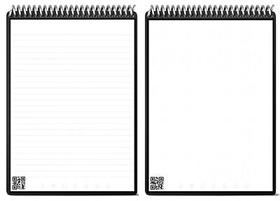 Alt View 1. Rocketbook - Flip Reusable Smart Notepad, 8.5" x 11", Lined & Dot Grid Ruled, 32 Sheets - Black.