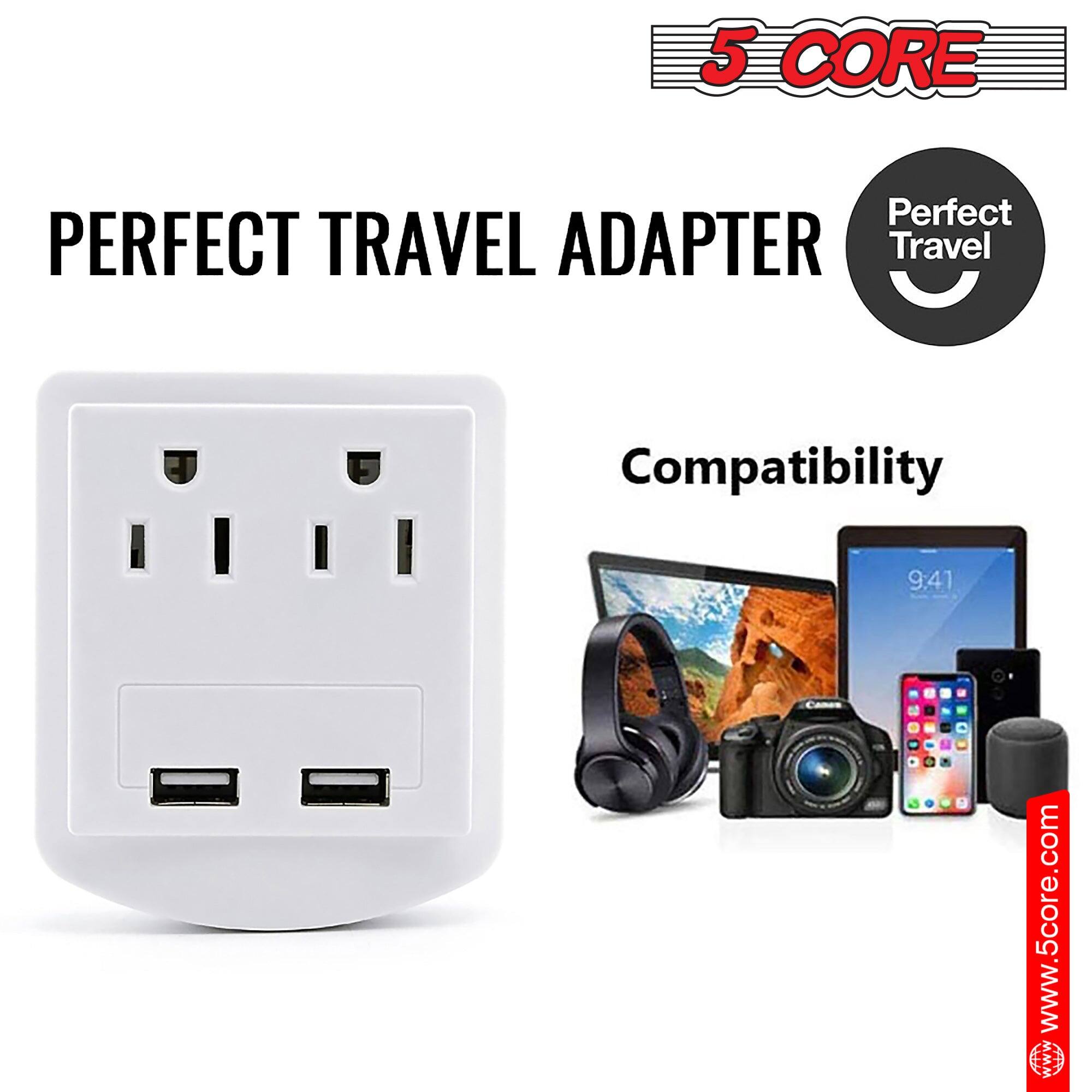 5 CORE  
PERFECT TRAVEL ADAPTER  

Compatibility  

www.5core.com