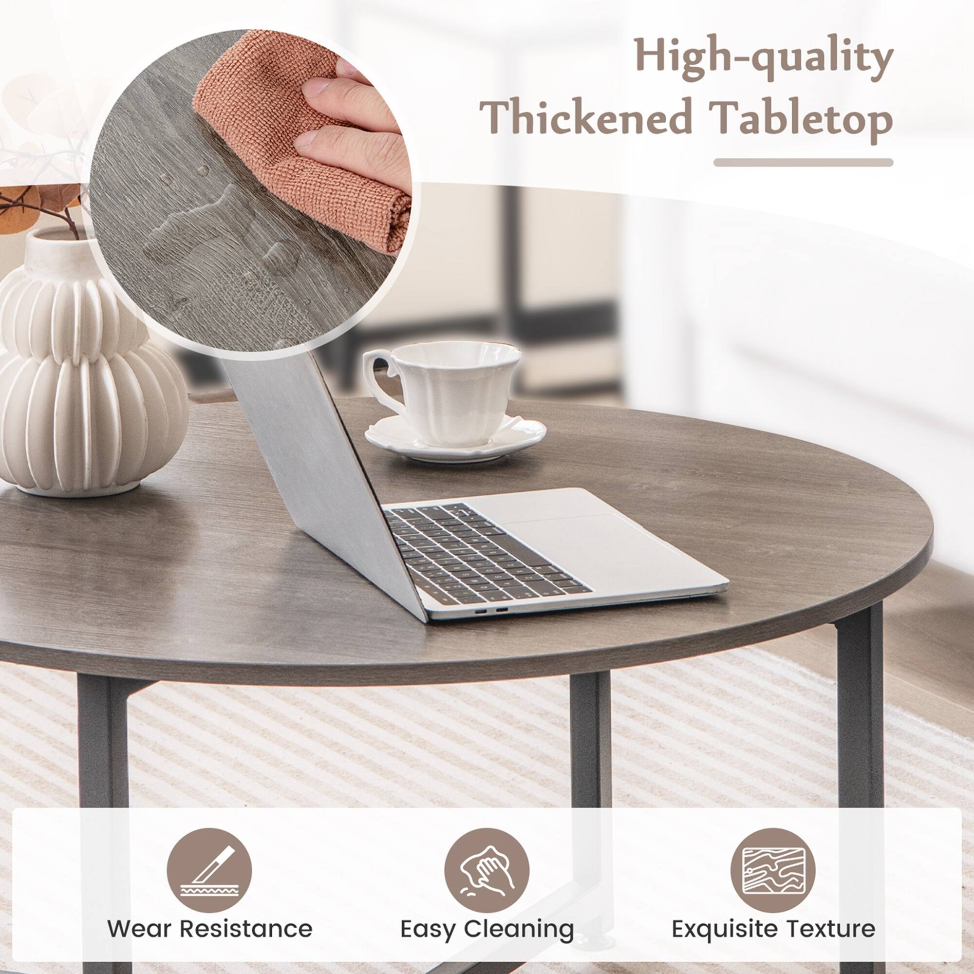 High-quality Thickened Tabletop: Wear Resistance, Easy Cleaning, Exquisite Texture