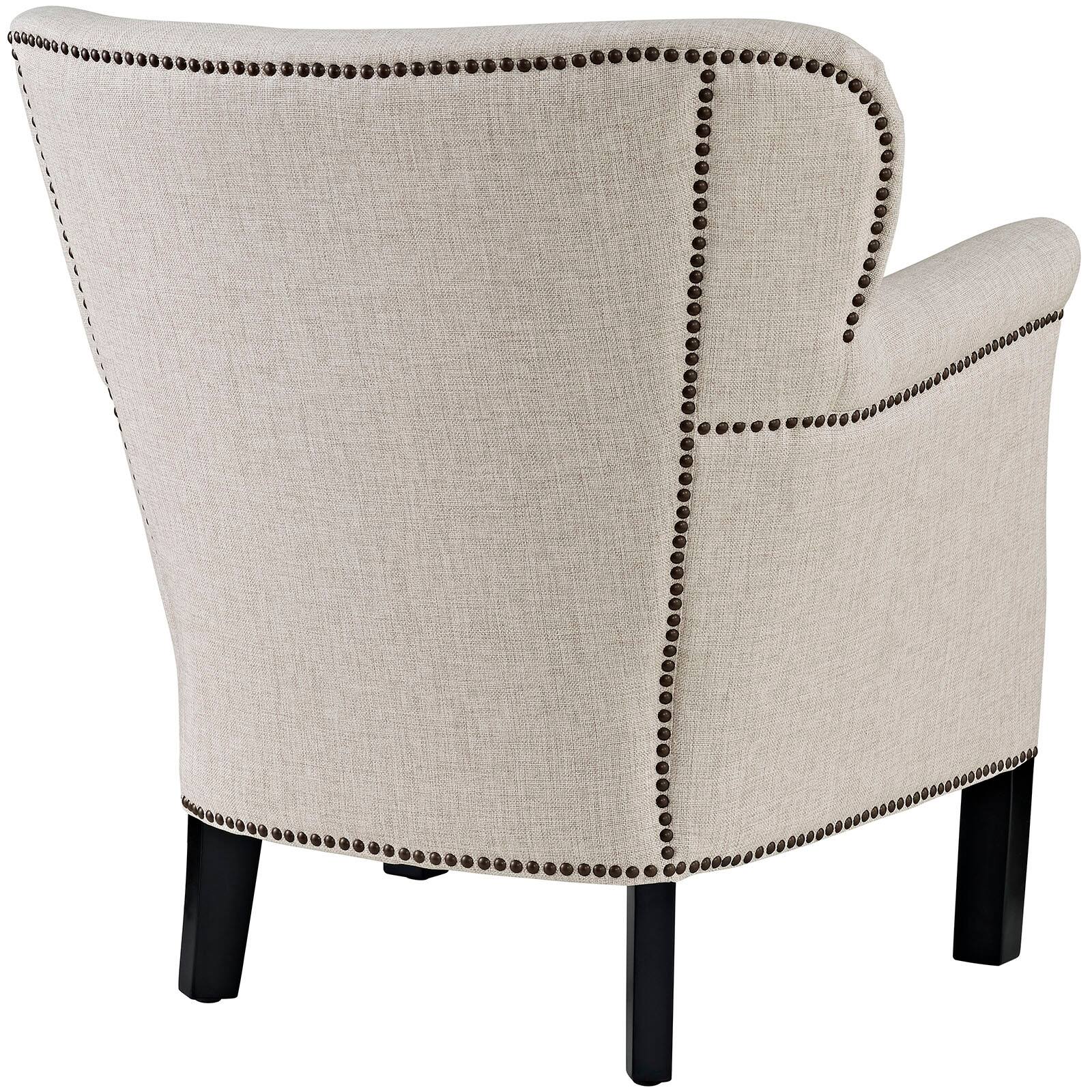 Back. Modway - Key Upholstered Fabric Armchair by Modway - Sand.