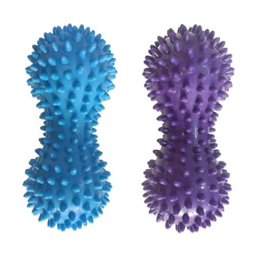 ESBANY - 2 Pack Peanut Massage Ball Roller Spiky Double Lacrosse Balls Trigger Point for Stress Reflexology Foot Muscle Therapy