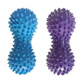 ESBANY - 2 Pack Peanut Massage Ball Roller Spiky Double Lacrosse Balls Trigger Point for Stress Reflexology Foot Muscle Therapy