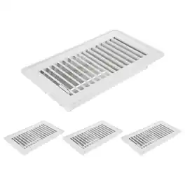 Unique Bargains - 4x8 Inch Floor Vent Covers, 4pcs Heavy Duty Metal Walkable Air Vent Covers, Adjustable Air Supply Lever for Home Office - Black