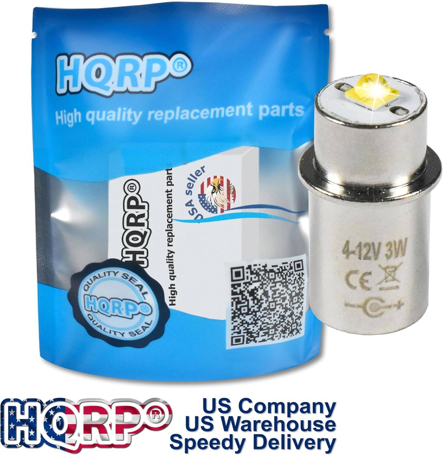 HQRP High quality replacement parts part seller HQRPO replacement USA QUALITY quality SEAL High HQRPO QUALITY SEAL 4-12V 3W CE US Company HORPO US Warehouse Speedy Delivery